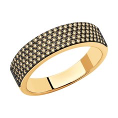 Кольцо из красного золота с бриллиантом р. 17,5 SOKOLOV Diamonds 1012209