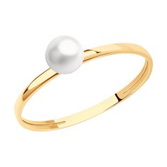 Кольцо из красного золота р. 16 SOKOLOV 791201, жемчуг