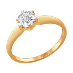 Кольцо из серебра с фианитом р. 18 SOKOLOV 93011081