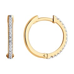 Серьги конго из красного золота SOKOLOV 0200155, фианит