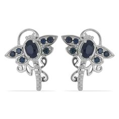 Серьги из серебра Ювелирия T38904, сапфир