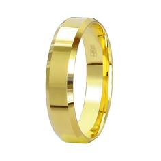 Кольцо обручальное из желтого золота р.22 Azade 10-721-Ж