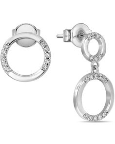 Серьги пусеты из серебра MIUZ Diamonds E2036-SL-424L, фианит