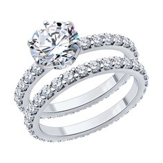 Кольцо из серебра р. 17 SOKOLOV 89010137, фианит