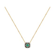 Колье из красного золота 45 см SOKOLOV Diamonds 3070009, бриллиант/изумруд