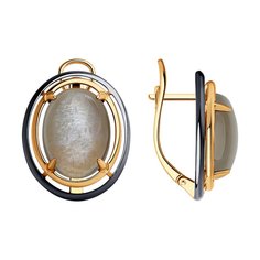 Серьги из серебра с лунным камнем Diamant 93-320-01750-1