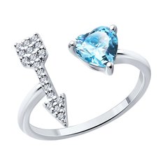 Кольцо из серебра р. 19 SOKOLOV 94013904, фианит