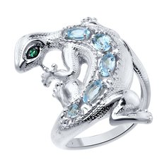 Кольцо из серебра р. 19,5 SOKOLOV 92012176, фианит/топаз