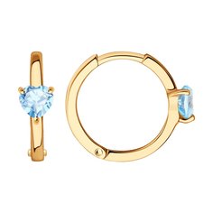 Серьги конго из красного золота SOKOLOV 727965, топаз