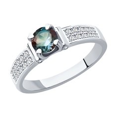 Кольцо из белого золота р. 16 SOKOLOV Diamonds 71-00162-3, бриллиант