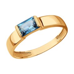 Кольцо из красного золота р. 17,5 SOKOLOV 716978, топаз
