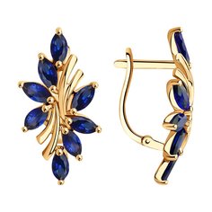 Серьги из красного золота с корундом искусственным SOKOLOV 727141