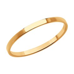 Кольцо обручальное из красного золота р. 14 SOKOLOV 019278