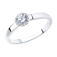 Кольцо из серебра р. 15,5 SOKOLOV 94011749, фианит