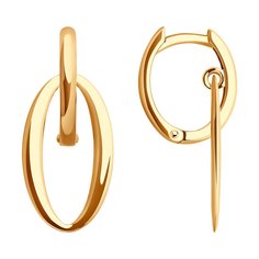 Серьги подвески из красного золота SOKOLOV 0200222