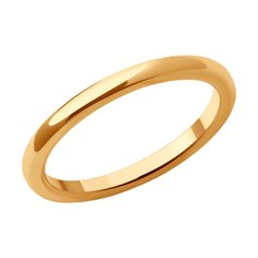 Кольцо обручальное из красного золота р. 20,5 SOKOLOV 110248