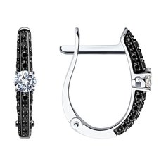 Серьги из белого золота SOKOLOV Diamonds 7020111-3, бриллиант
