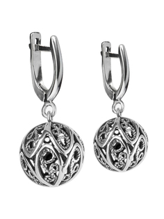 Серьги подвески из серебра TOP CRYSTAL 40352001