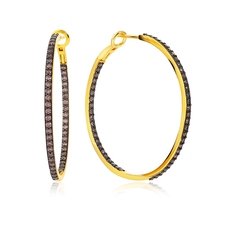 Серьги конго из серебра VALTERA 117693, циркон