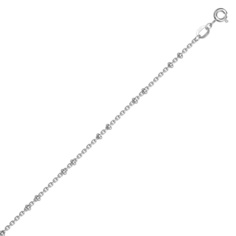 Ожерелье-цепь из серебра 50 см Красцветмет 22-084АЮ-3/0,40