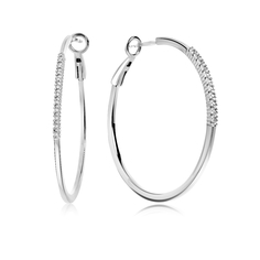 Серьги конго из серебра VALTERA 117698, циркон