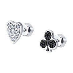 Серьги из серебра SOKOLOV 94026462, фианит