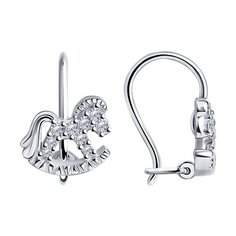 Серьги из серебра АО Ювелит 111, фианит