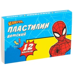 Пластилин мягкий «Детский», 12 цветов, 180 г, Человек-паук Marvel