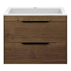 Тумба с раковиной из искусственного камня Vincea Chiara 2D 600 T.Oak, White