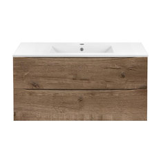 Тумба с керамической раковиной Vincea Mia 1000 V.Oak