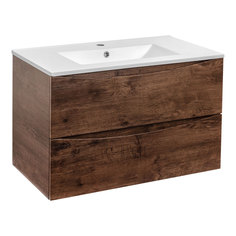 Тумба с керамической раковиной Vincea Mia 800 R.Wood