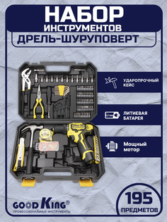 Дрель-шуруповерт GOODKING EC-1201195, От аккумулятора, 12 В, 20 Нм, 1 АКБ