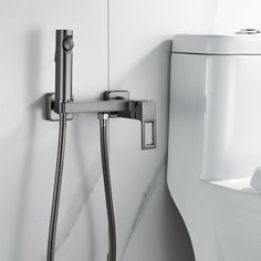 Смеситель с гигиеническим душем из латуни Raffine графит F0596T-1