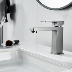 Смеситель для раковины RAFFINE F0196T оружейная сталь