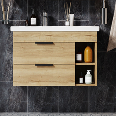 Тумба с раковиной Onika Легран 80.13 R, дуб галифакс