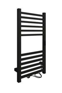 Полотенцесушитель электрический INDIGO Attic 80/40 таймер, универсал. подкл, черный муар