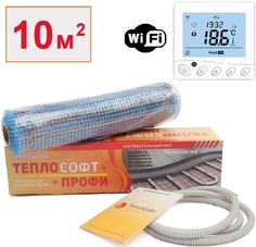 Теплый пол нагревательный мат Теплософт Профи 10 м2 1500 Вт с wi-fi терморегулятором