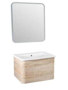 Мебель для ванной Runo Тоскана 80 с зеркалом Руан 80х80 светлое дерево РУНО
