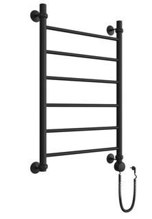 Полотенцесушитель электрический Двин J 1"-1/2" 800x500 ТЭН Прав. Черный матовый