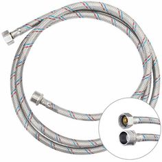 KLIP 1321 подводка гибкая для воды гайка из нержавеющей стали 1/2" В/В, 2000мм No Brand