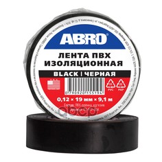 Изолента (19 Мм Х 9,1 М) Чрная ABRO арт. ET912BLK