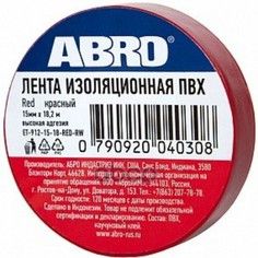 Et-912-18-10-Red-Rw_изолента! Пвх Красная 18ммx9.1м Abro ABRO арт. ET9121810REDRW