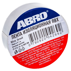 ABRO Изолента белая 0,19х10 ET-912-18-10-WHT-RW