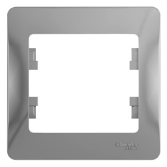 Рамка SE 1-ная Алюминий Glossa 3шт, GSL000301.3 Systeme Electric