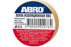 912-20-Ет Abro Изолента Желтая 18,2 М ABRO арт. ET-912-18-20-YLW-RW