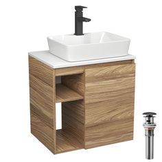 Тумба Bau Dream Blackwood 60,раковина BAU Cerama 48х37,смеситель Hotel Black,выпуск Bauedge