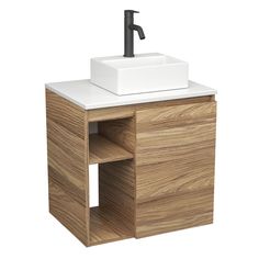 Тумба Bau Dream Blackwood 60,раковина BAU Cerama Mini 33х28,смеситель Hotel Dream Black Bauedge