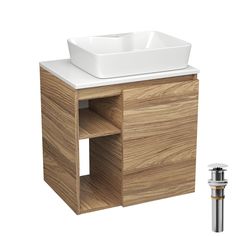 Тумба Bau Dream Blackwood 60 правая,раковина BAU Cerama 48х37 белая,выпуск клик клак Bauedge