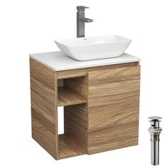 Тумба Bau Dream Blackwood 60,раковина BAU Spectrum mini, смеситель Hotel Still,выпуск Bauedge