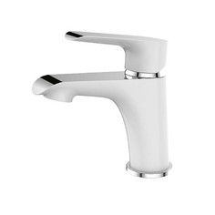 Смеситель для раковины DEVIDA GEMMA-WHITE DVS1443-15W, однорычажный, на гайке, белый